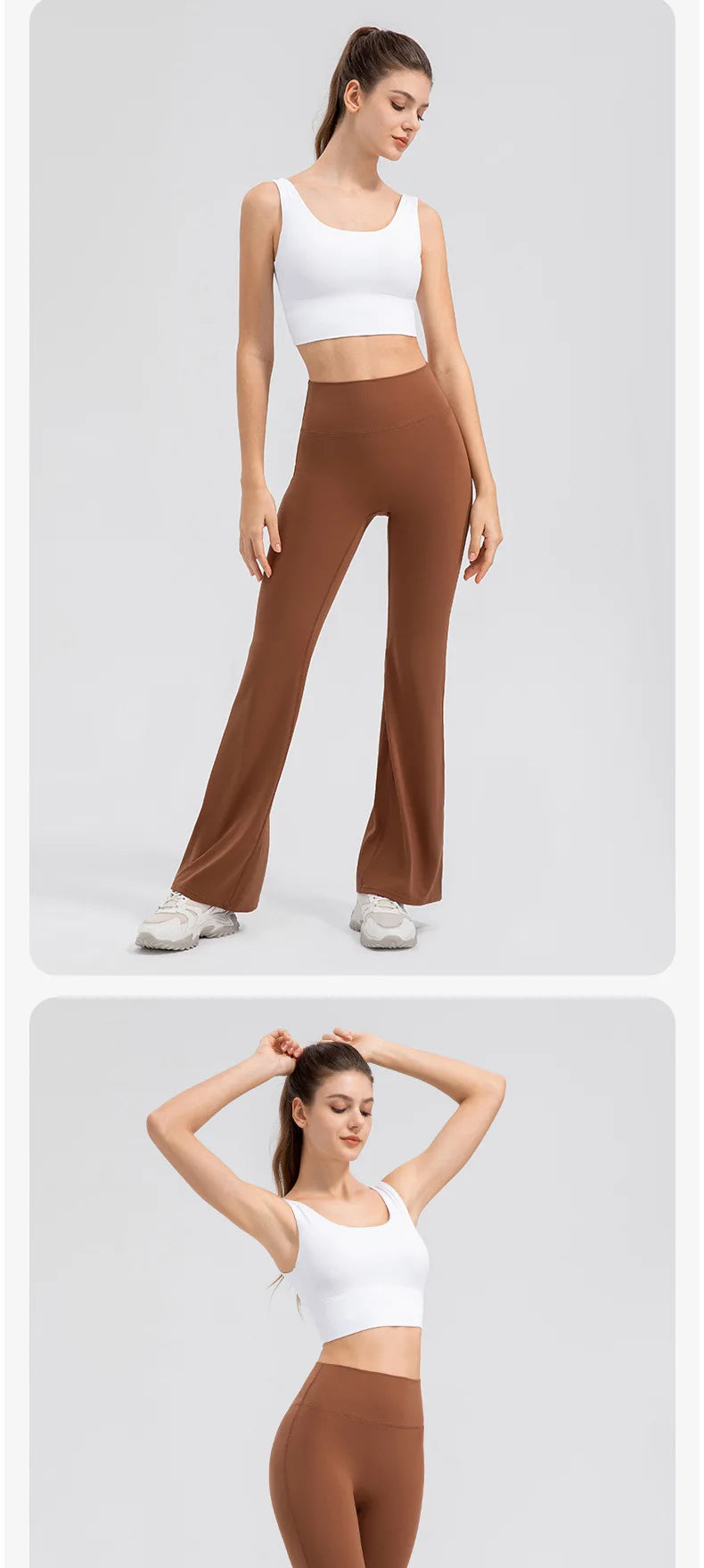Yoga Pants Women High Waisted Yoga Pants with Pockets  Workout Flare Leggings Work Dress Pants Sports running fitness pants