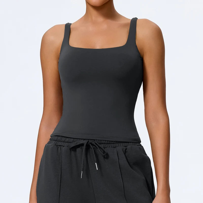 Summer Women's Workout Yoga Tank Top Quick-Dry Gym Sports Vest Female Running Tight Top Women U-Back Fitness Underwear