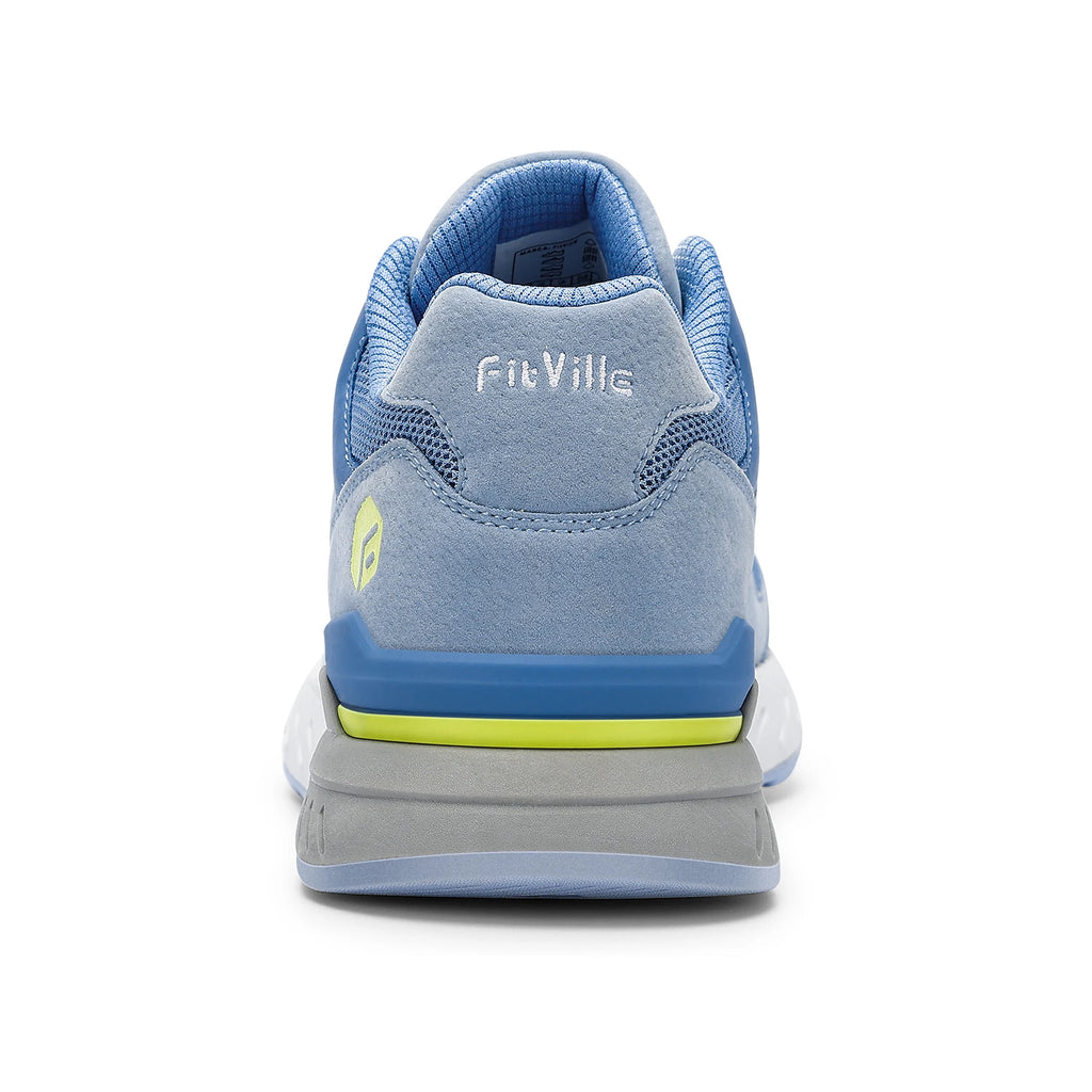 FitVille Women's Walking Shoes Wide Width Sneakers for Flat Foot Plantar Fasciitis Heel Pain Relief Lightweight Anti-slip Shoes
