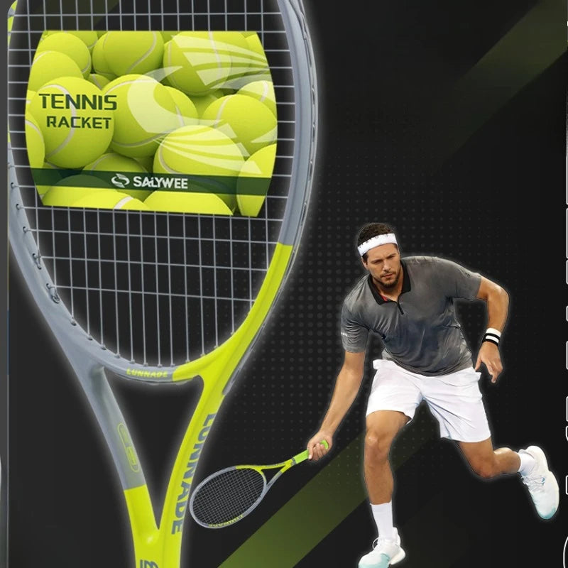 Professional Tennis Rackets Beginners Practice Lightweight Tennis Rackets Durable Training Racket Portable Sports Equipment