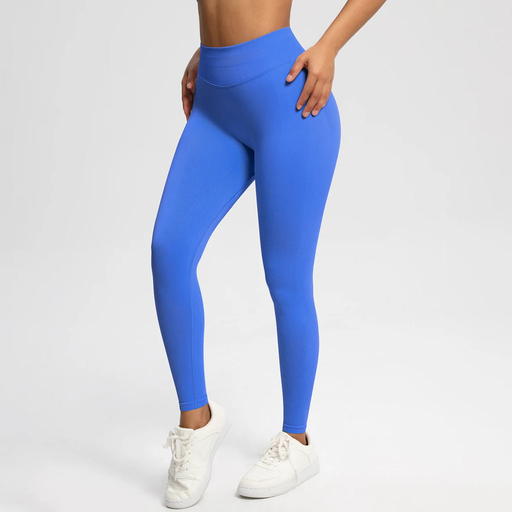 Seamless Women Solid Waist Yoga Pants Three-section Waist Sexy Hip-lifting Tight Sports Pants Fitness Exercise Yoga Pants