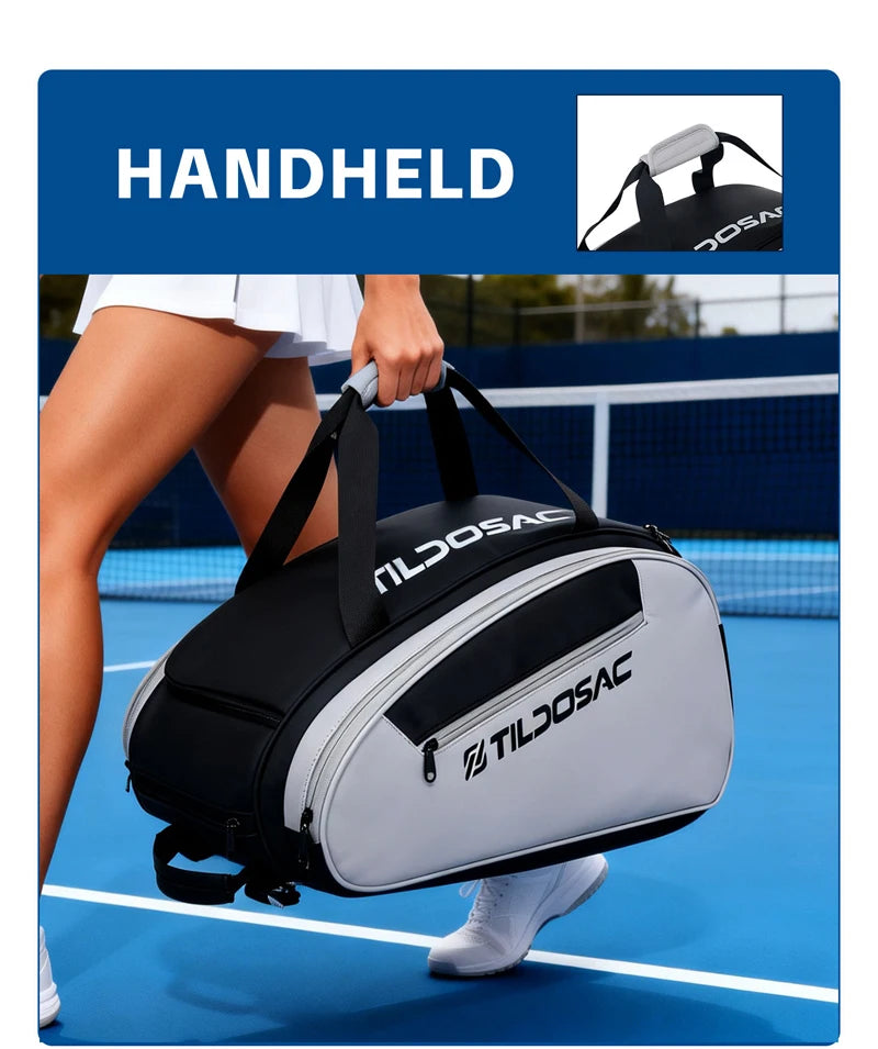 Professional Pickleball Racquet Backpack Large Capacity Waterproof Padel Pickleball Bag Shoe Compartment Padel Sporting Handbag