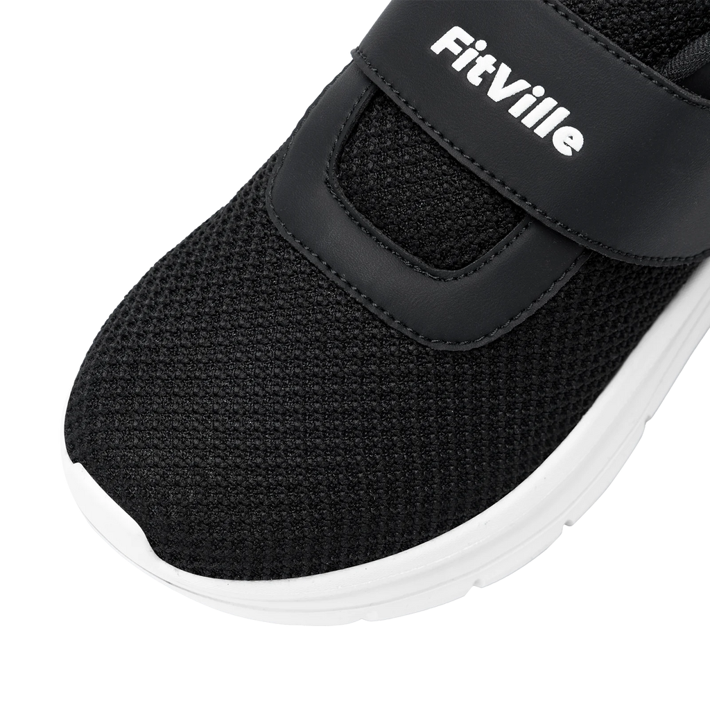 FitVille Women's Shoes Wide Diabetes Shoes Adjustable Strap for Swollen Feet Slip on Walking Lightweight Comfortable Sneakers