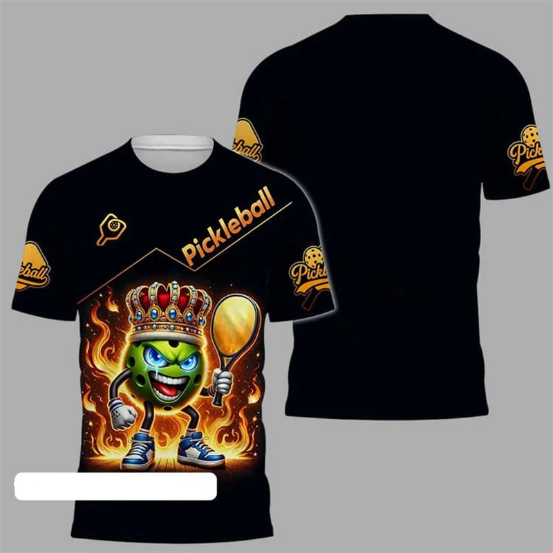 Pickleball Team Sports T-shirt For Men And Women O Neck Short Sleeve T Shirts Cool Fashion Pattern Design Trend Outdoor Tee Top