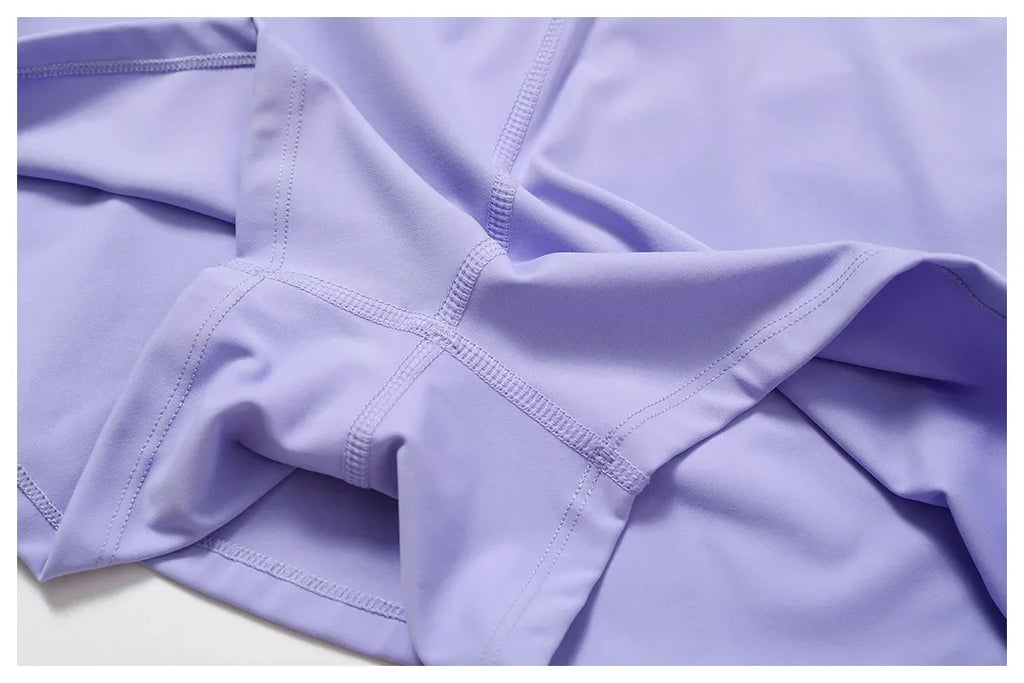 Women Tennis Dress with Short Zipper Anti emptied Stretchy Sports Skirt Wear for Fitness Gym Yoga Golf Badminton Clothing Set