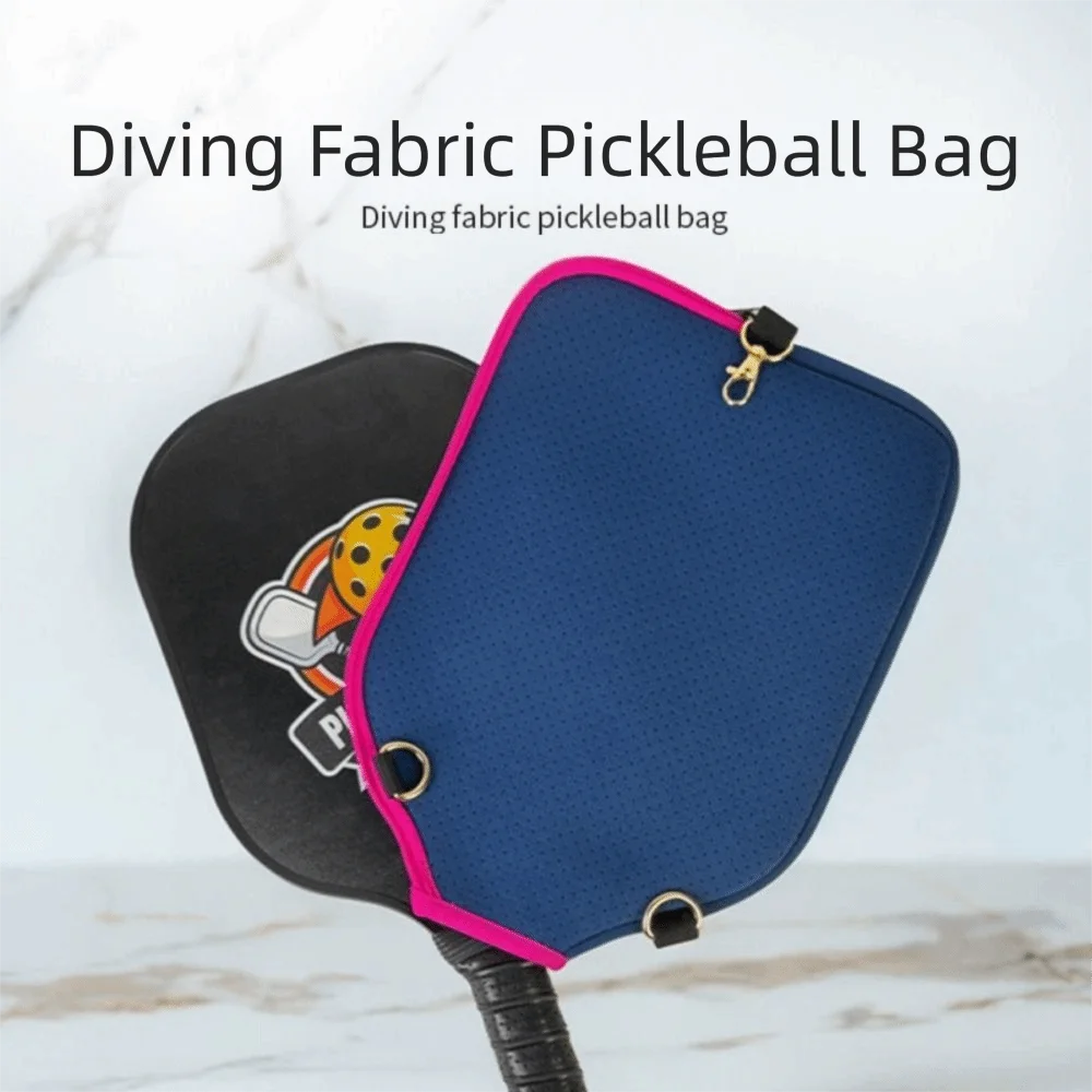 Large Capacity Pickleball Crossbody Bag Zipper Closure Waterproof Pickleball Paddle Cover Professional Adjustable Strap