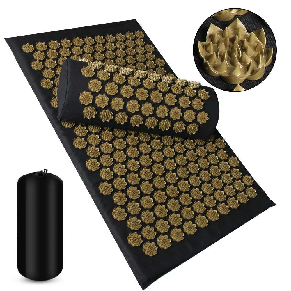 Massage Cushion Yoga Acupressure Mat Acupuncture Massage Mat Relieve Stree Back Body Pain Spike Mat Foot Massager Shakti Mat