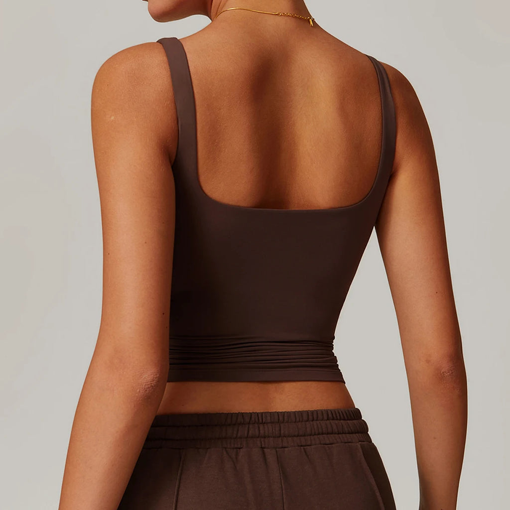 Summer Women's Workout Yoga Tank Top Quick-Dry Gym Sports Vest Female Running Tight Top Women U-Back Fitness Underwear