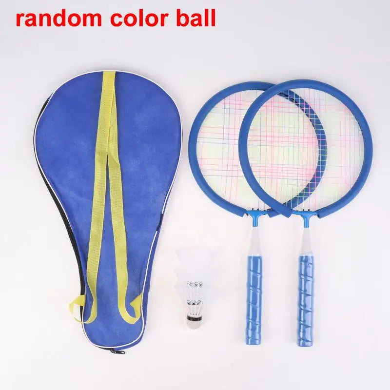 Family Sports Toy: Children's Lightweight Badminton Racket Double Set with Backpack, Designed for Kids Sports
