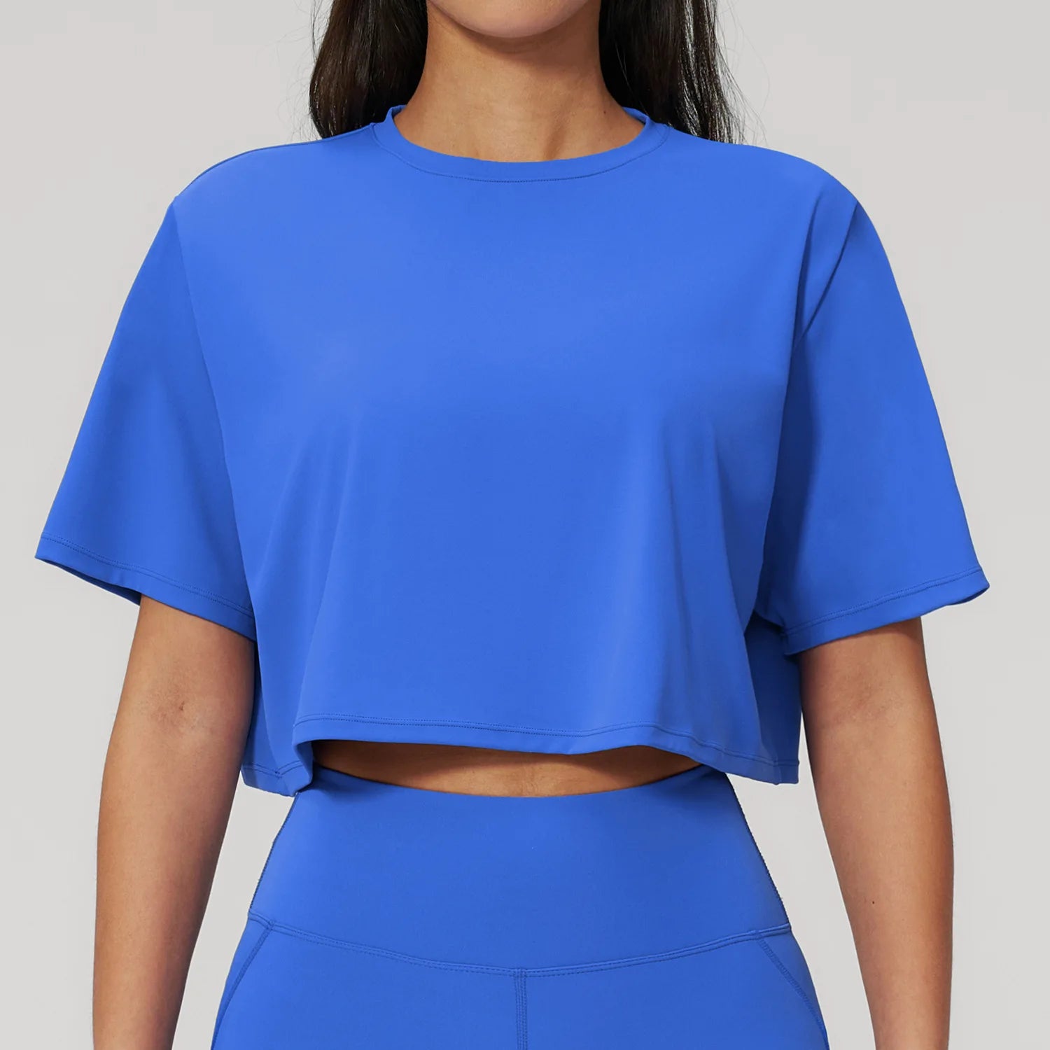 Yoga Tops Summer Sports Fitness Clothes Women's Short Sleeves Yoga Shirts Running Sports Gym Tops Loose Breathable Casual Tops
