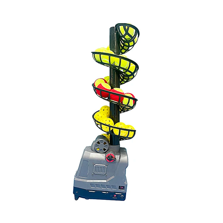 Portable Tennis Padel Pickleball Serving Machine With Slide Rail Beginner Ball Toy And Practice Aid For Training