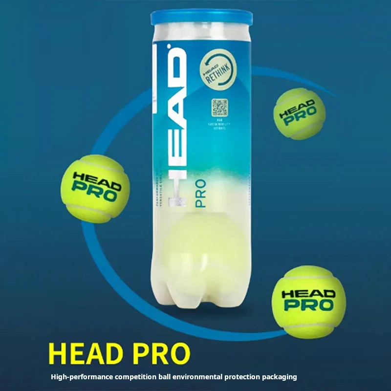 HEAD PRO Tennis Tournament Training Ball 3 Pieces Per Can Fast Speed Good Elasticity Durable Balls