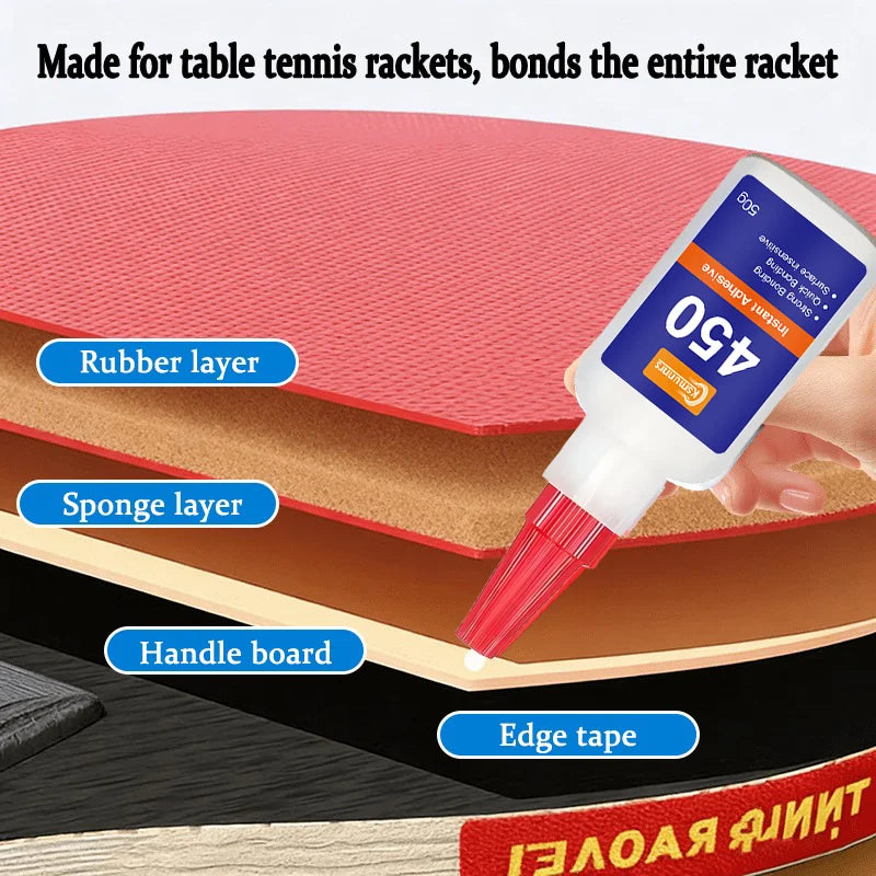 High-Quality Instant Adhesive for Table Tennis Rackets, Featuring Strong Properties And a Soft Texture, Ideal for Refurbishing A