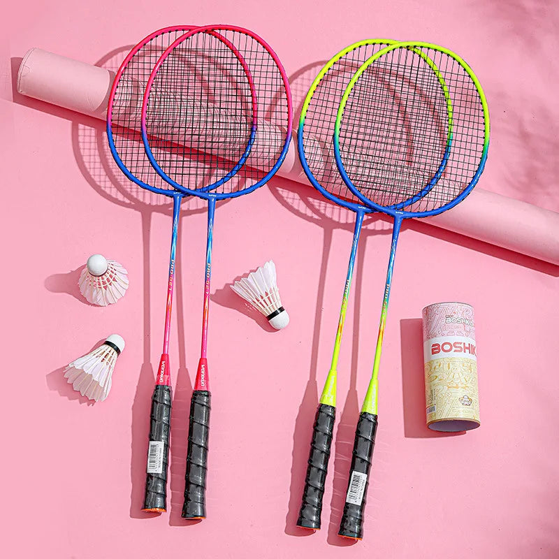 New Durable Badminton Rackets (Set of 2) – Ideal for Adults and Secondary School Students: High-Bounce Rackets for Beginners