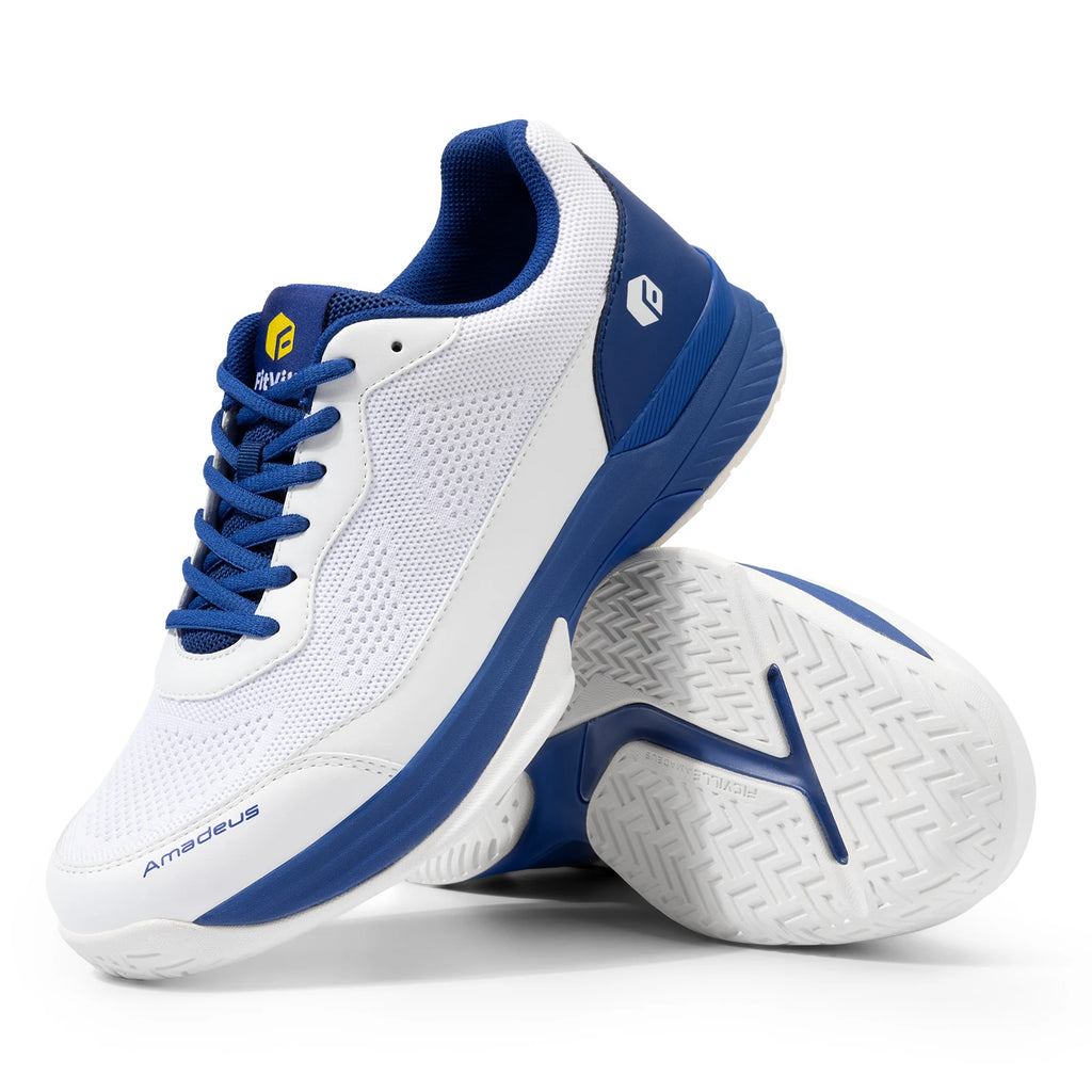 FitVille Men'S Tennis Shoes Wide Width 2E Professional Training Shoes Breathable Non-Slip For Racquet Sports With Arch Support
