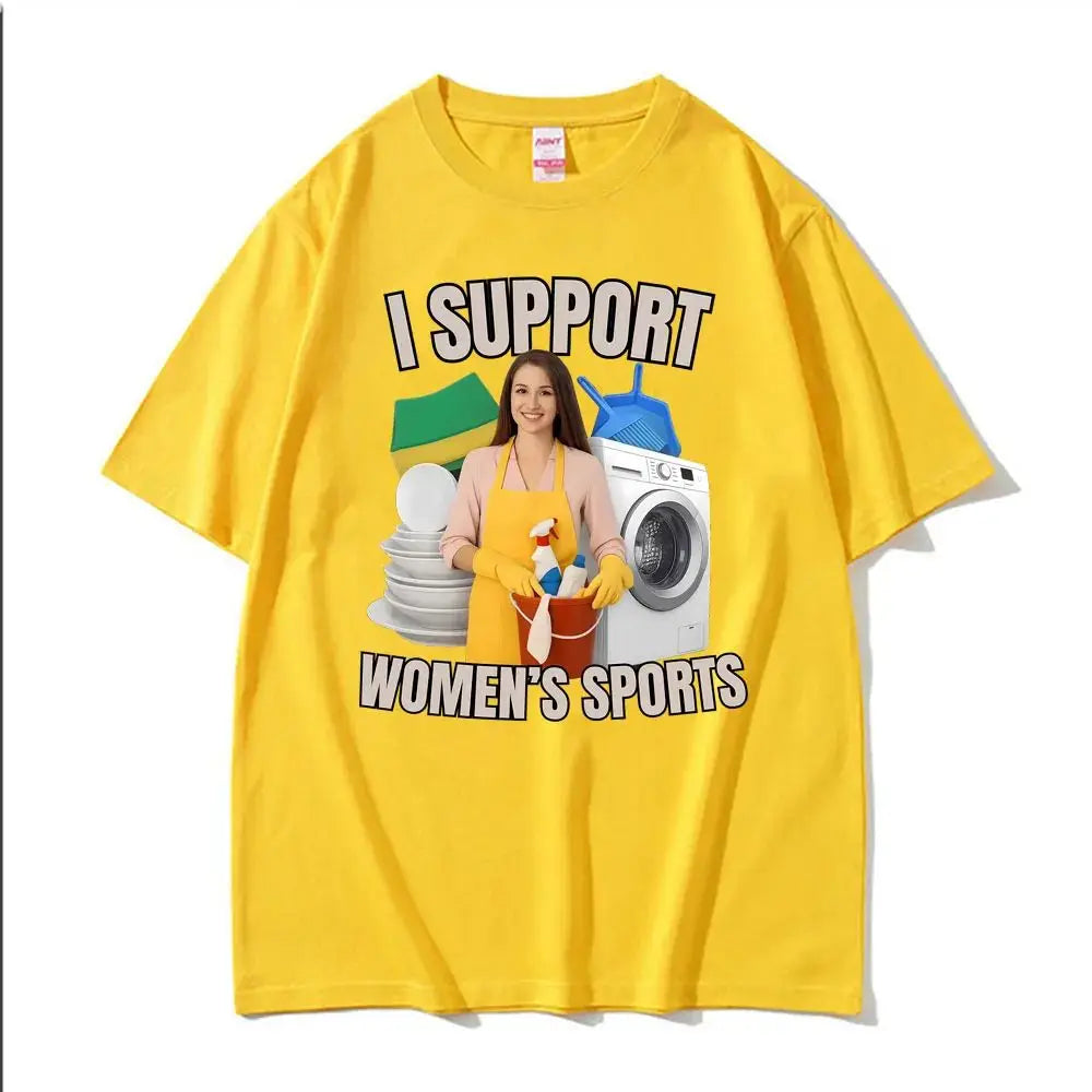 Comparison of Sports Fun Satire Humor Men's and Women's T-shirts Street Hip-hop Summer Men's Round Neck Short Sleeved Shirts