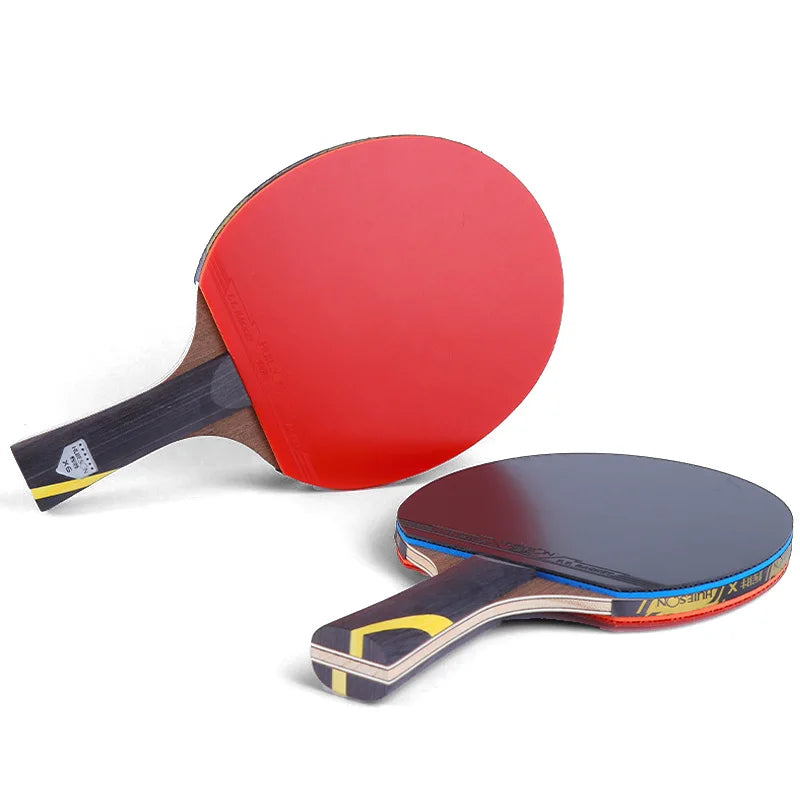 HUIESON 6-Star Table Tennis Racket Set - Complete 2-Player Starter Package with Balls