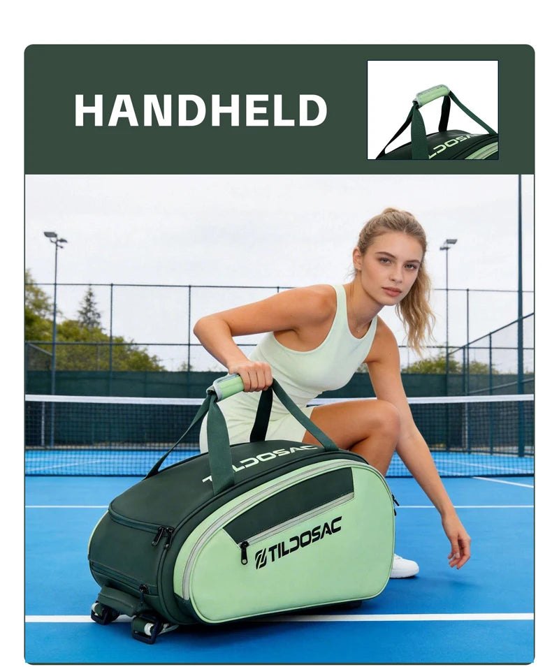 Professional Pickleball Racquet Backpack Large Capacity Waterproof Padel Pickleball Bag Shoe Compartment Padel Sporting Handbag