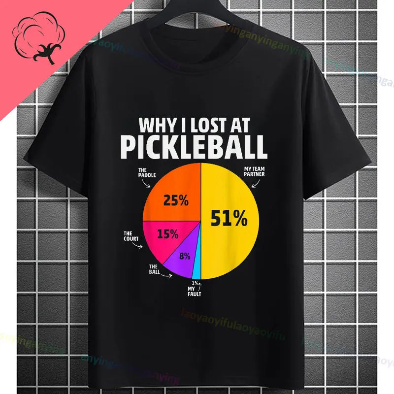 Pickleball Graphic T-Shirt – "It Was in" Funny Design Casual 100% Cotton Short-sleeve Fashion Sporty Style Tee Perfect for Gift