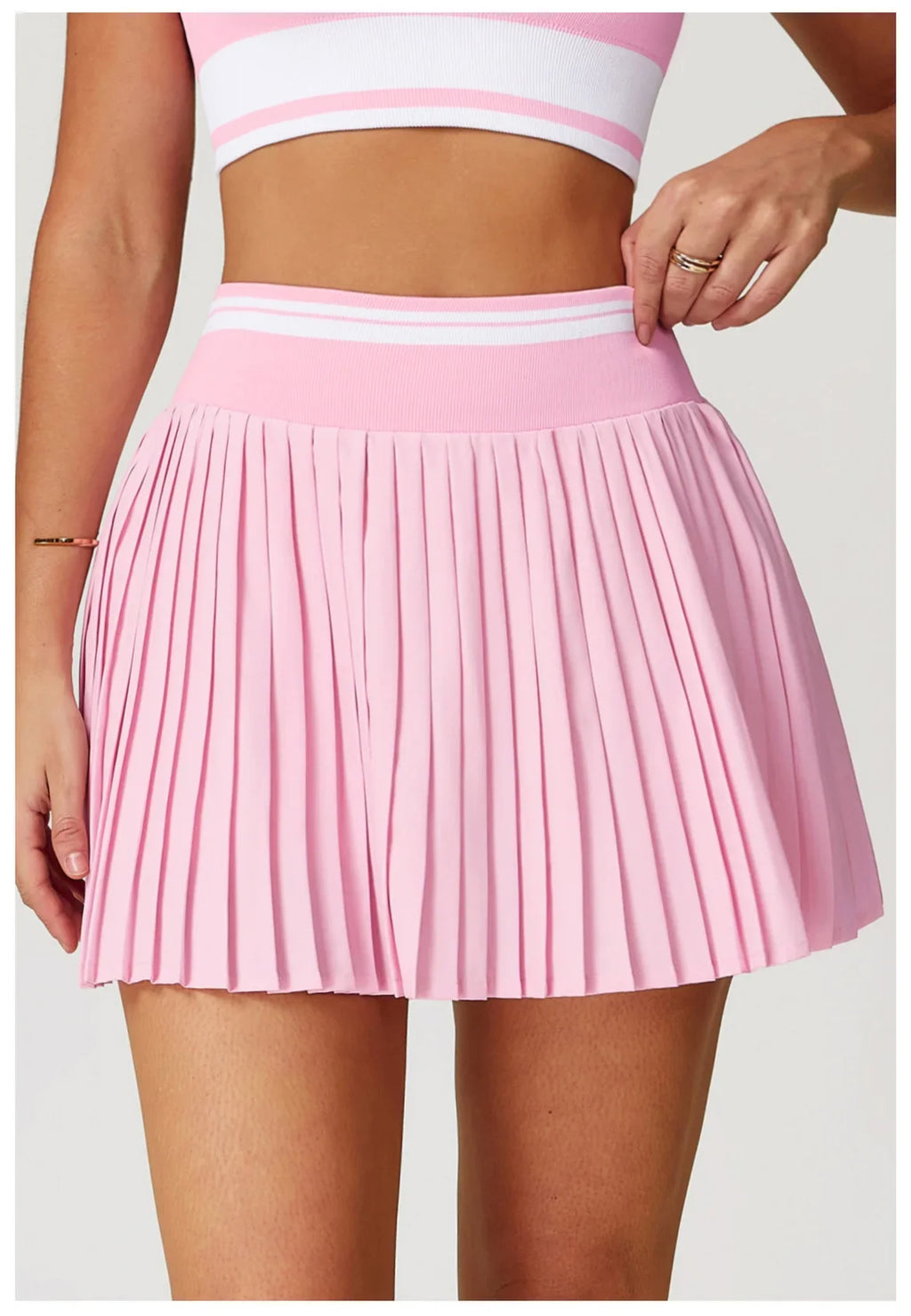 Summer Anti-Glare Tennis Skirts A-line Pleated Yoga Shorts Skirts Women High Waist Sports Fitness Skirt Gym Workout Sportswear