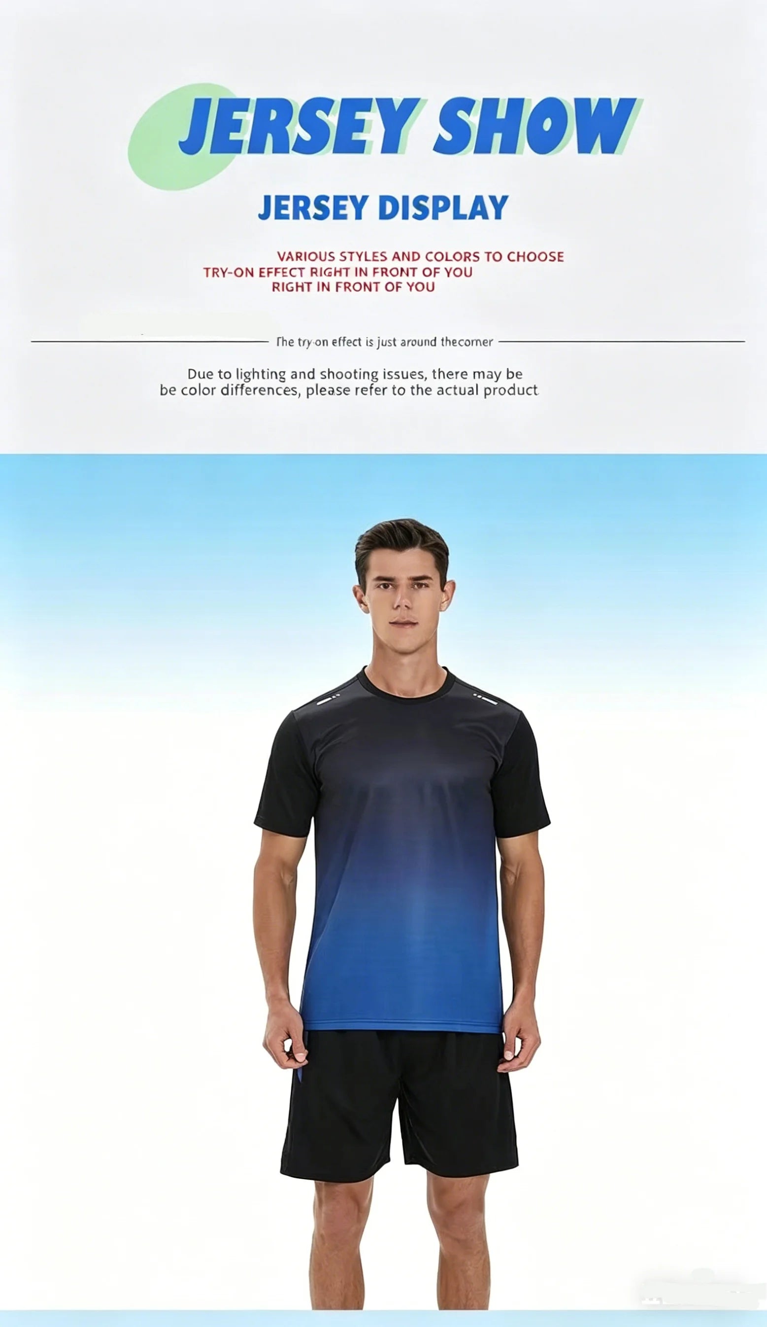 Men's T-Shirts Sports Fitness Sportswear Quick-Drying Gradient Short Sleeve Tops Outdoor Basketball Training Running Men Clothes