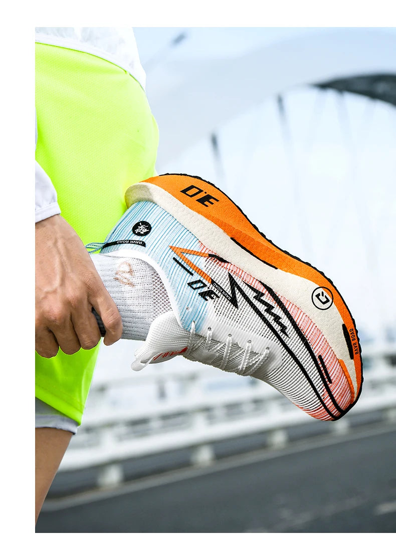 Women's Carbon Board Sneakers Anti-slip Cushioned Comfortable Racing Training Running Shoes Mesh Tennis Shoes Casual for Women