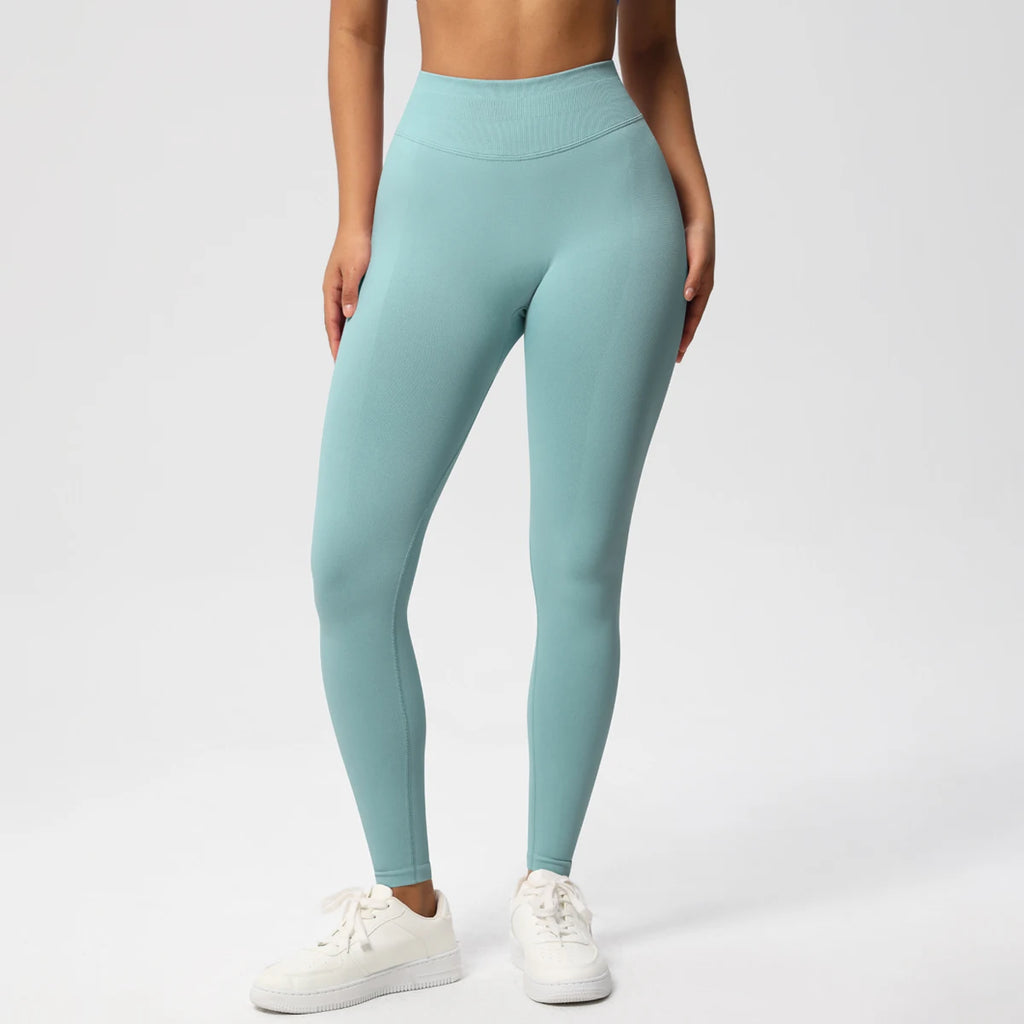 Seamless Women Solid Waist Yoga Pants Three-section Waist Sexy Hip-lifting Tight Sports Pants Fitness Exercise Yoga Pants