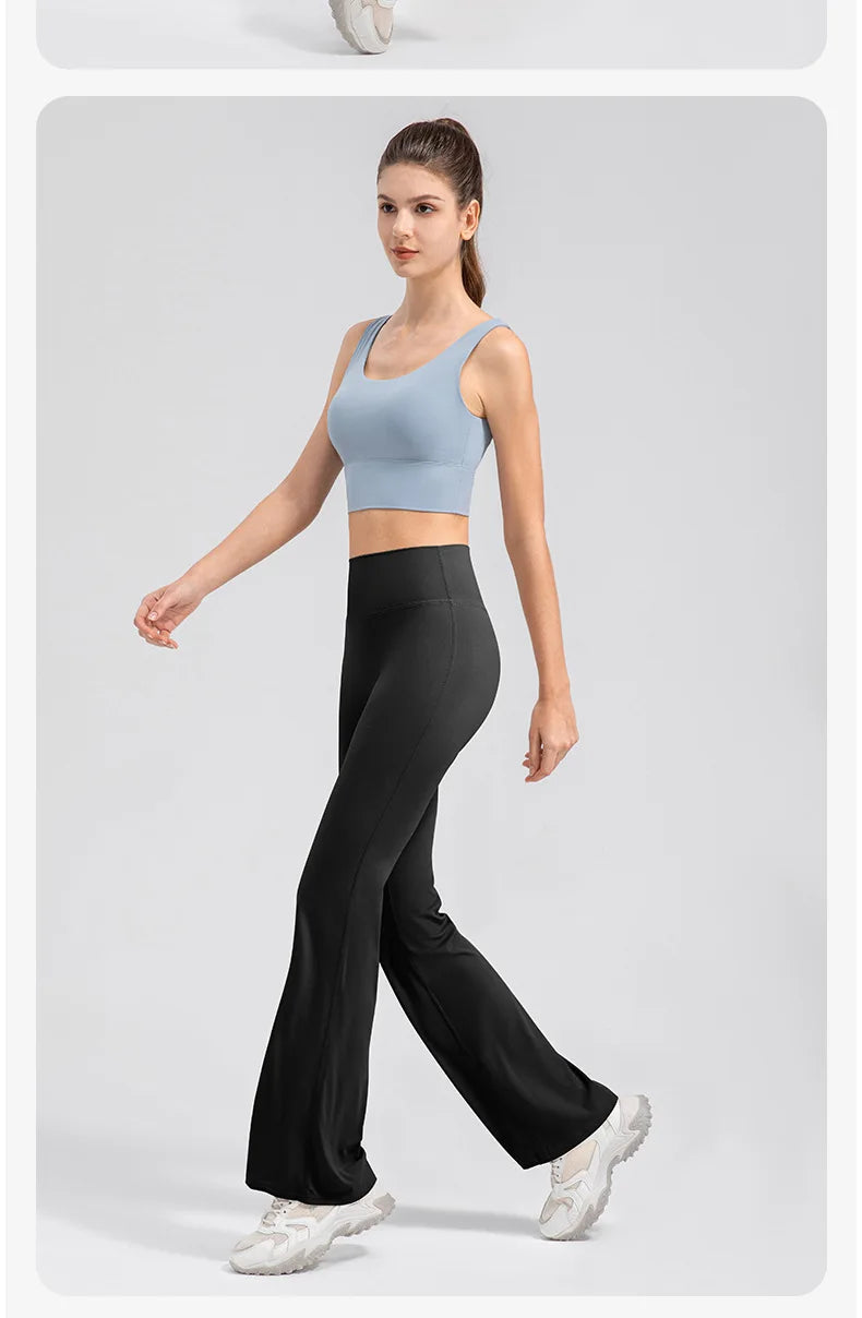 Yoga Pants Women High Waisted Yoga Pants with Pockets  Workout Flare Leggings Work Dress Pants Sports running fitness pants