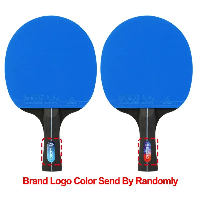 Professional Training Table Tennis Adhesive Rubber PingPong Rackets with Blue Color Ping Pong Rubber 5-layer Pure Wooden Board