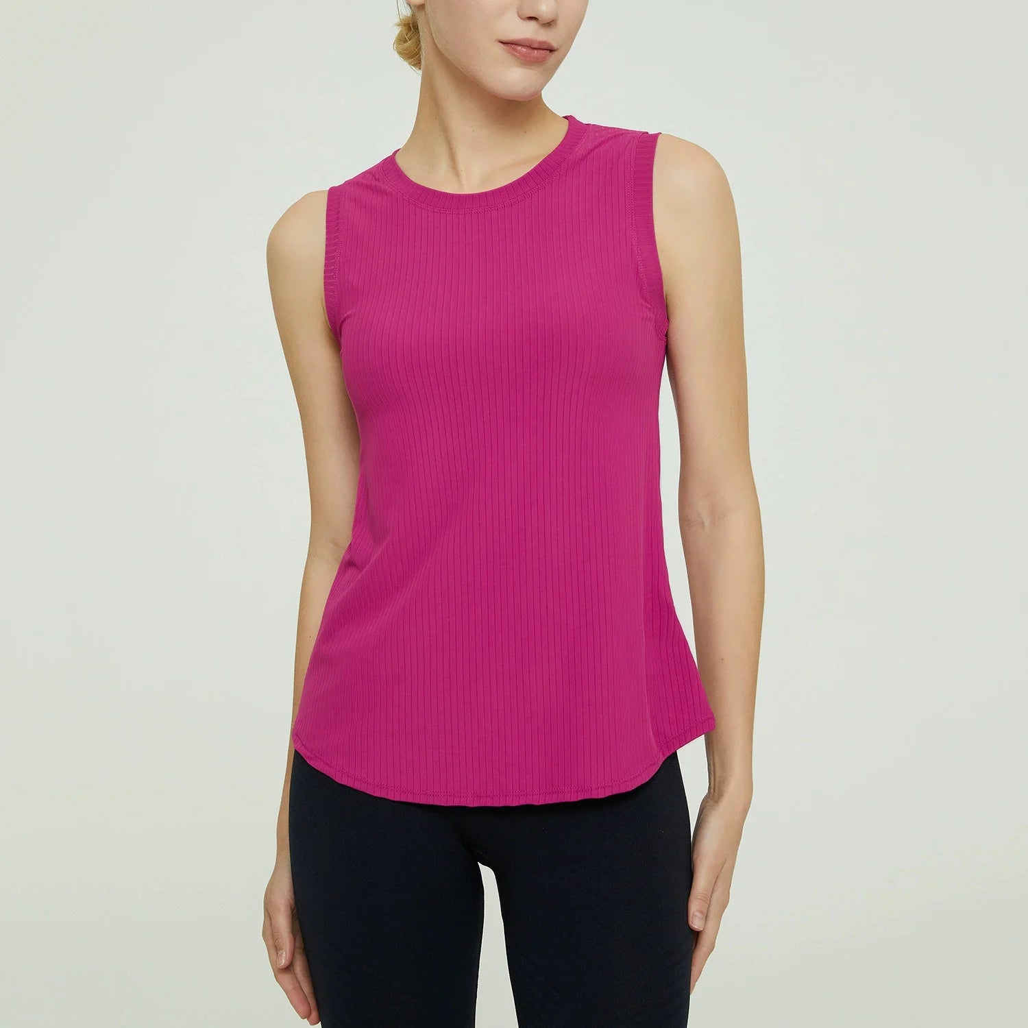 Yoga Tops Women Gym Training Sport Tops Quick-Dry Yoga Shirts Sleeveless Outdoor Running Fitness Casual Sports T-shirt