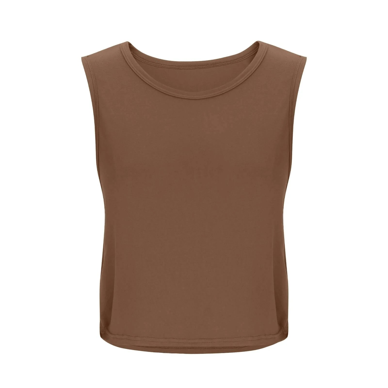 Women Sleeveless Yoga Tops Athletic Vest Breathable Blouse Cover Up Gym Workout Cool T-Shirt Running Short Tank Crop Top