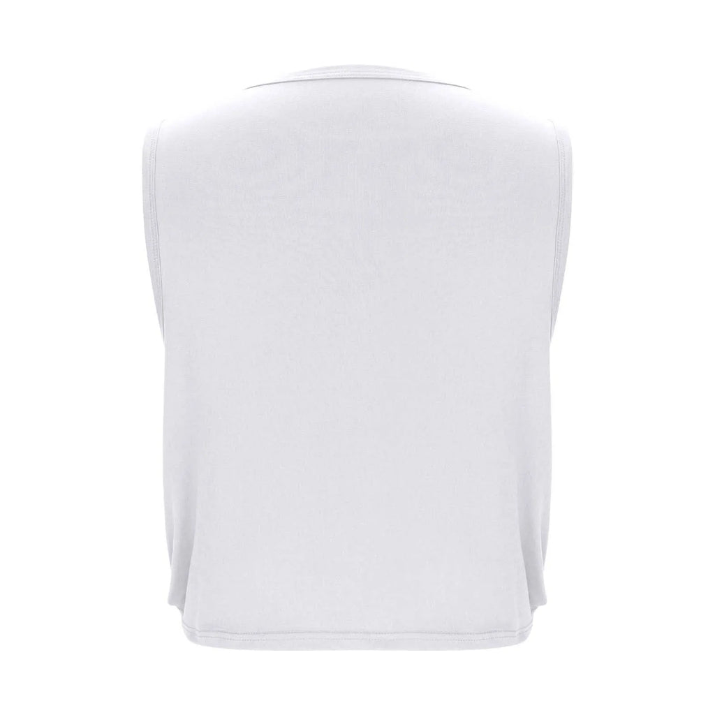 Women Sleeveless Yoga Tops Athletic Vest Breathable Blouse Cover Up Gym Workout Cool T-Shirt Running Short Tank Crop Top