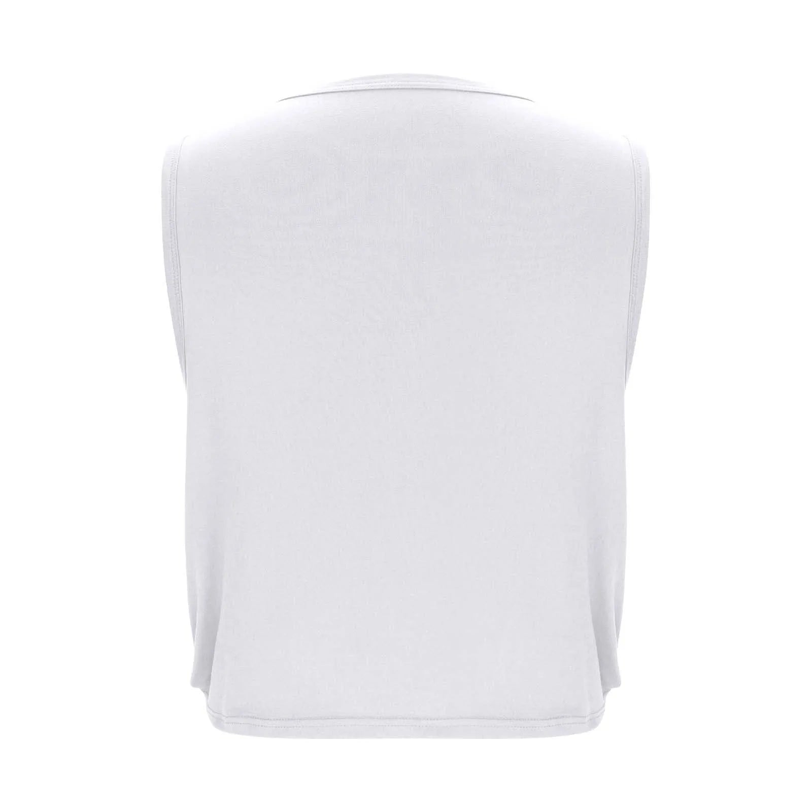 Women Sleeveless Yoga Tops Athletic Vest Breathable Blouse Cover Up Gym Workout Cool T-Shirt Running Short Tank Crop Top