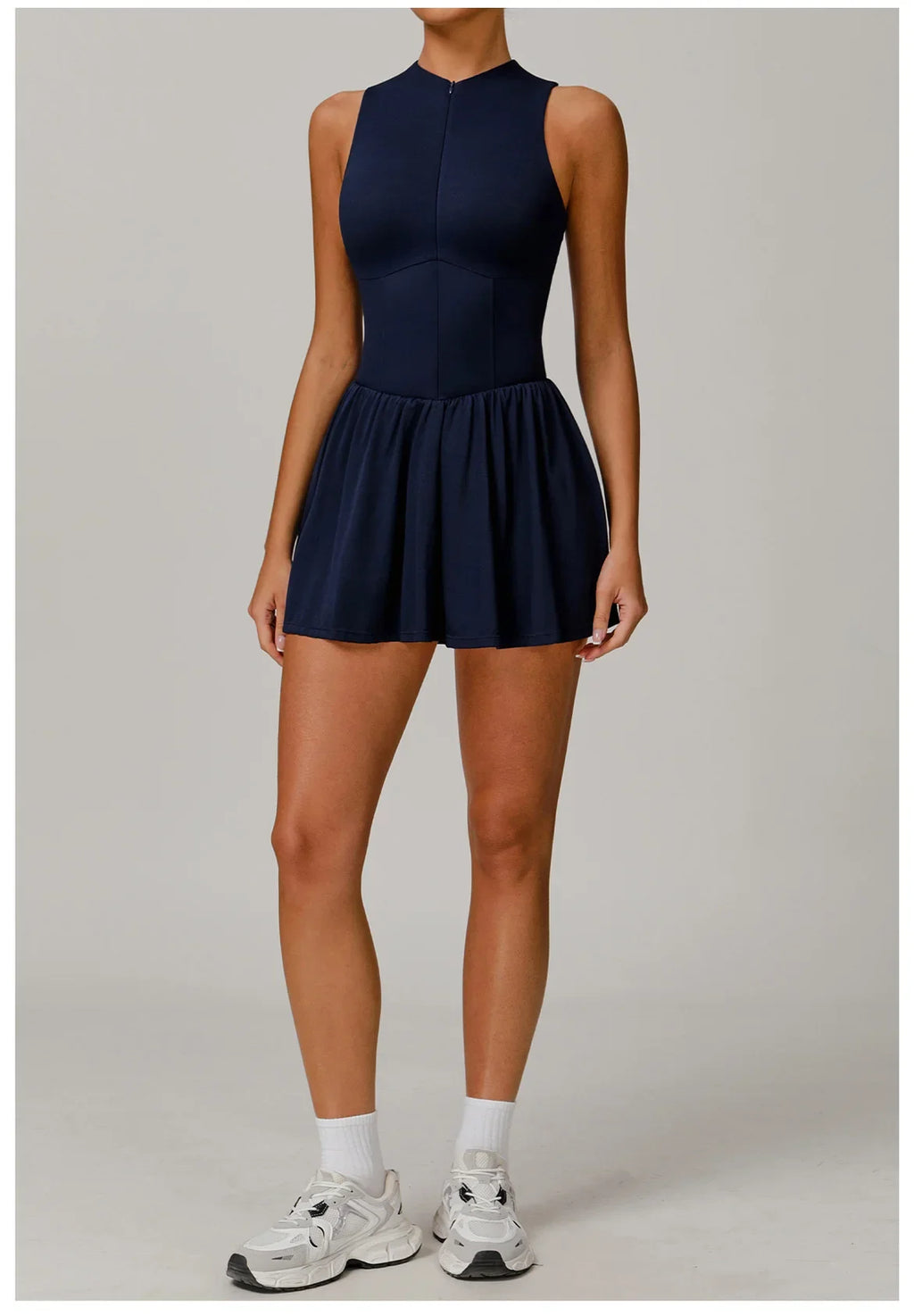 Tennis Skirt Sports Fitness Stand-up Collar Anti-light Golf Badminton Casual Fitness Workout Clothing Gym Yoga Suit for Women