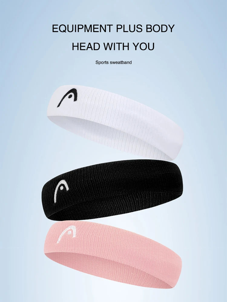 HEAD Sports Headband HEAD Tennis Hairbands Fitness Sweat Absorption Belt Badminton Yoga Basketball Running Headband Tennis Scarf