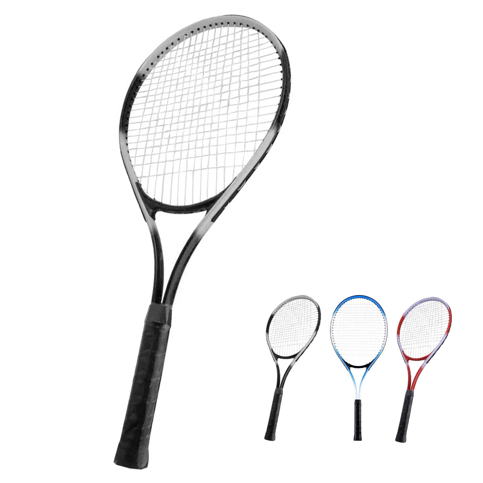 Single Tennis Racket Anti Slip Lightweight Exquisite Workmanship 27 Inch Tennis Racket Competition Training Ergonomic for Gym
