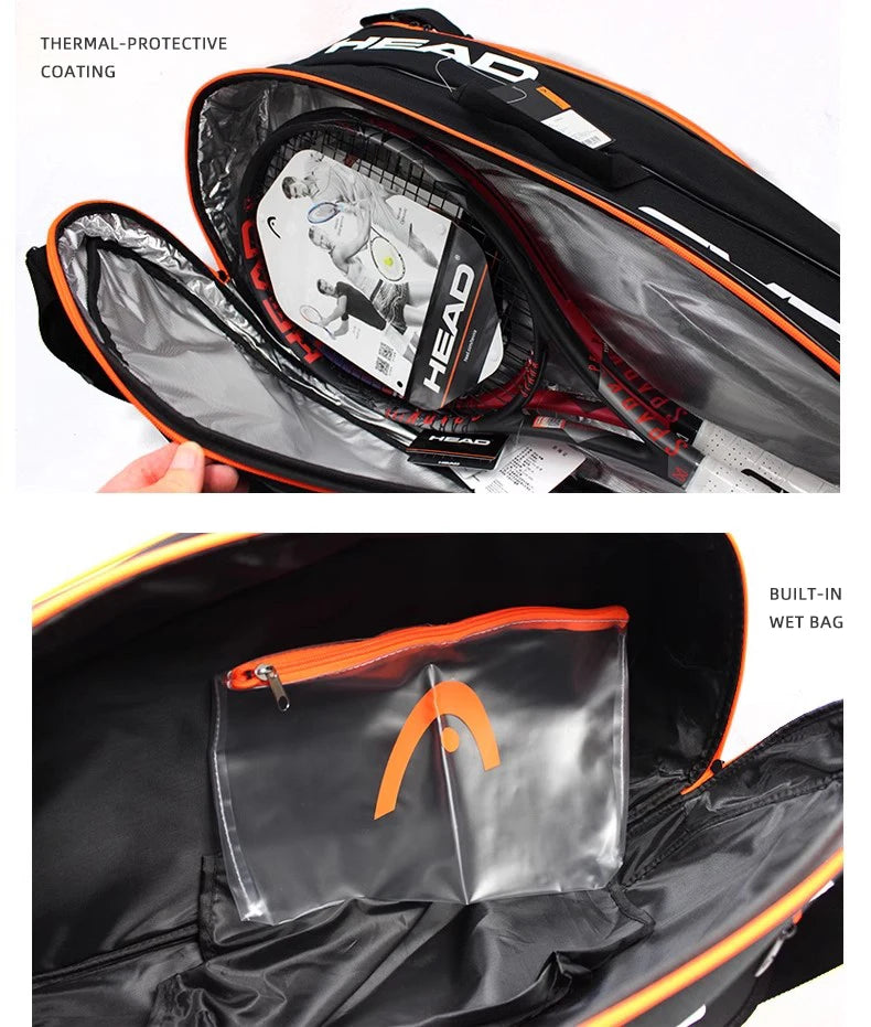 HEAD 6-9 tennis bag Single/double shoulder hard shell individual shoe bin insulation bag