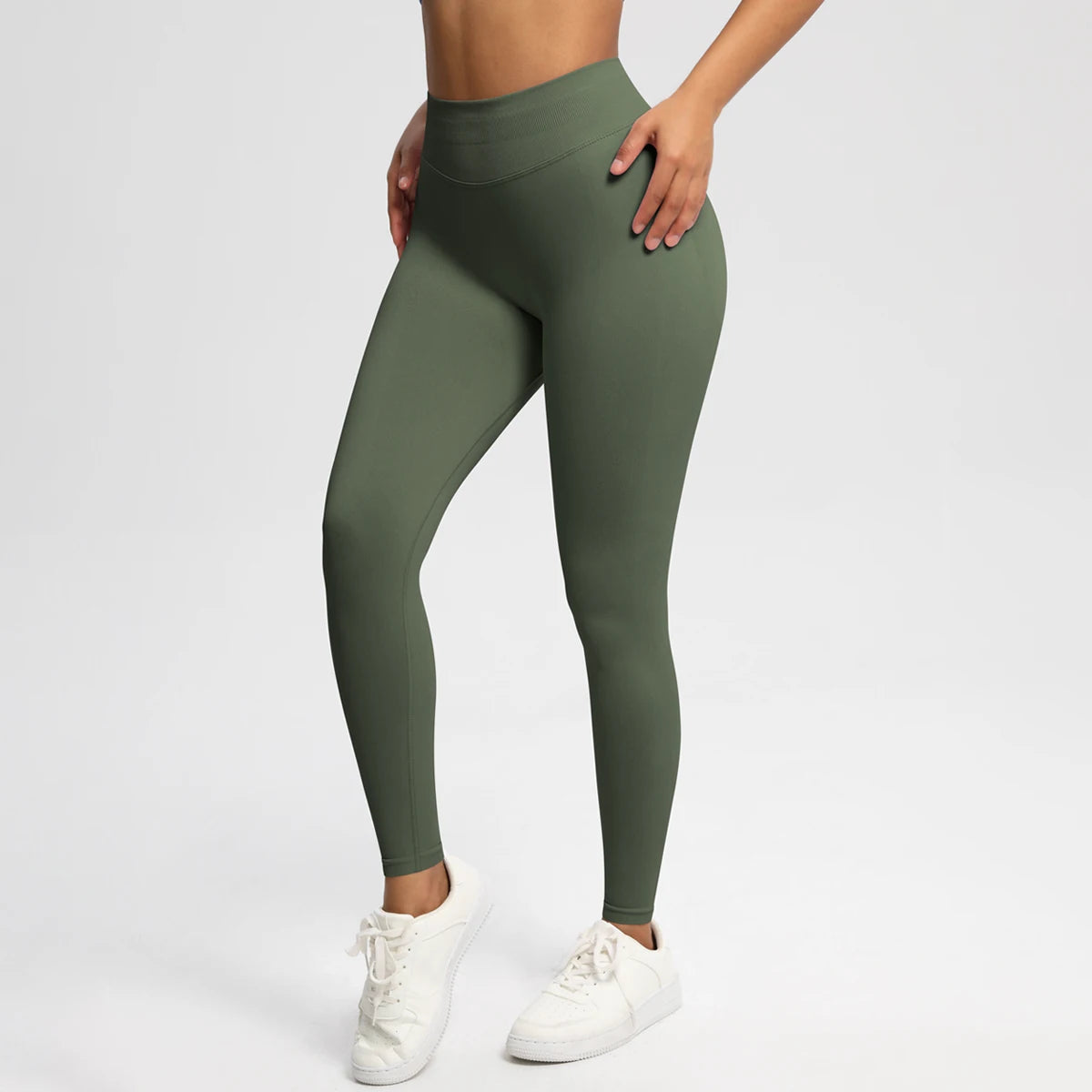 Seamless Women Solid Waist Yoga Pants Three-section Waist Sexy Hip-lifting Tight Sports Pants Fitness Exercise Yoga Pants