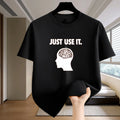 Men's T-shirt with print - casual sports top for outdoor jogging, marathon clothing, summer quick-drying mesh T-shirt, daily cyc