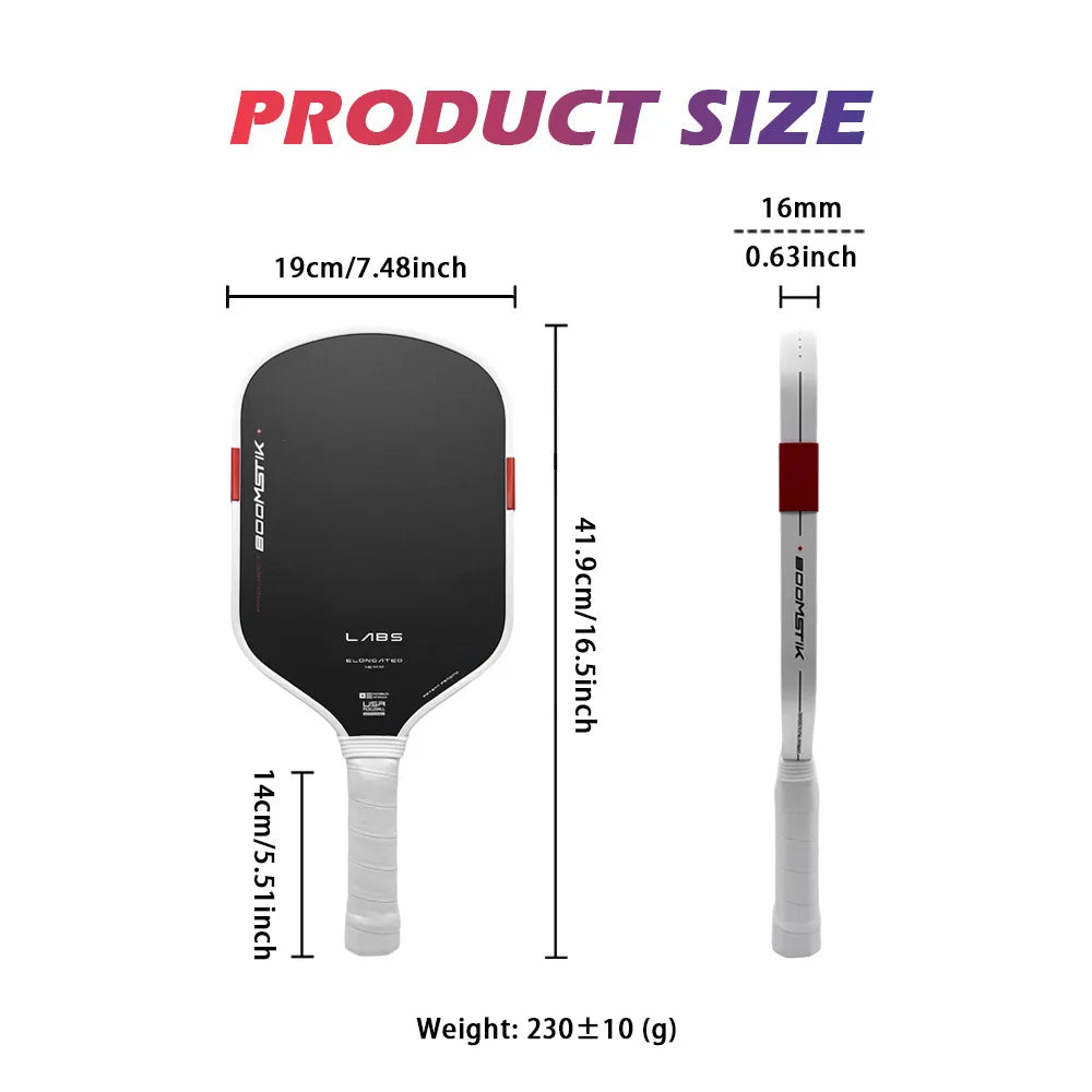 WNONSO Boomstick Pickleball Paddle Alternative Professional 16mm T700 Carbon Fiber Pickleball Racket USAPA Approved