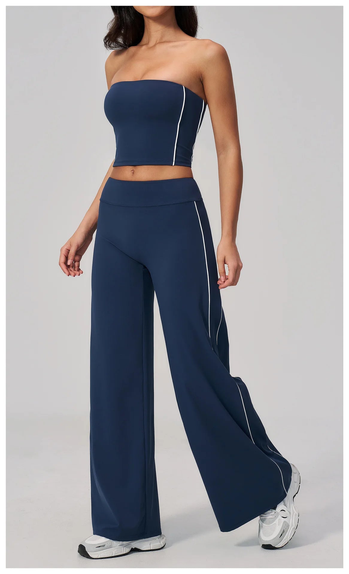 Yoga Pants Women High Waist Wide Leg Trousers Tummy Control Straight Workout Sports Pants Female Casual Fitness Bell-bottoms