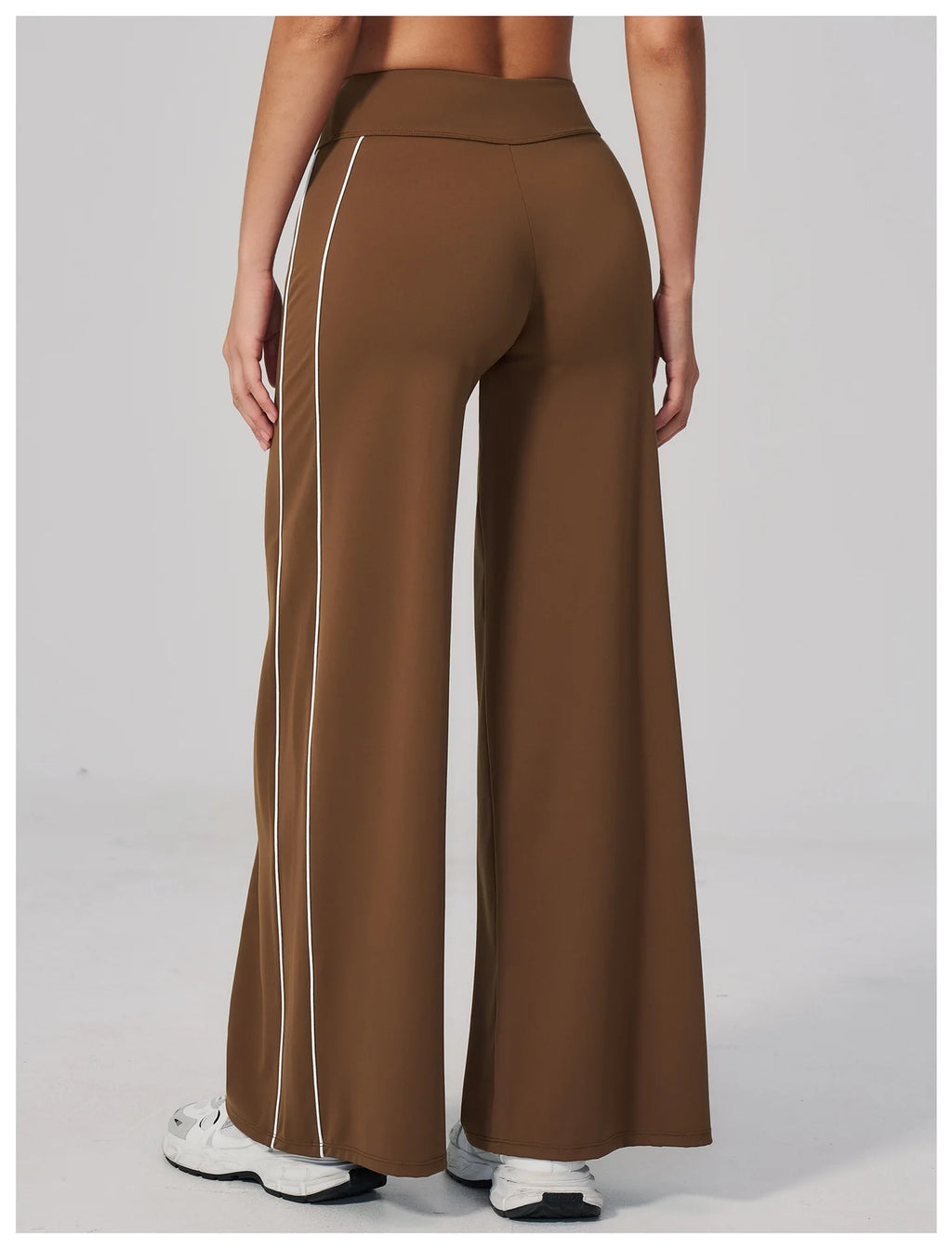 Yoga Pants Women High Waist Wide Leg Trousers Tummy Control Straight Workout Sports Pants Female Casual Fitness Bell-bottoms
