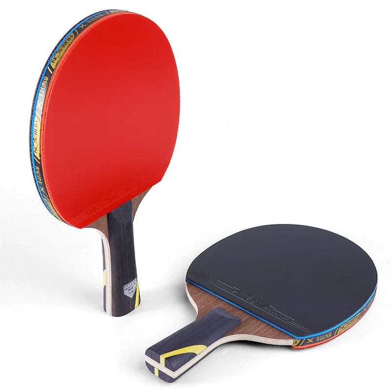 HUIESON 6-Star Table Tennis Racket Set - Complete 2-Player Starter Package with Balls