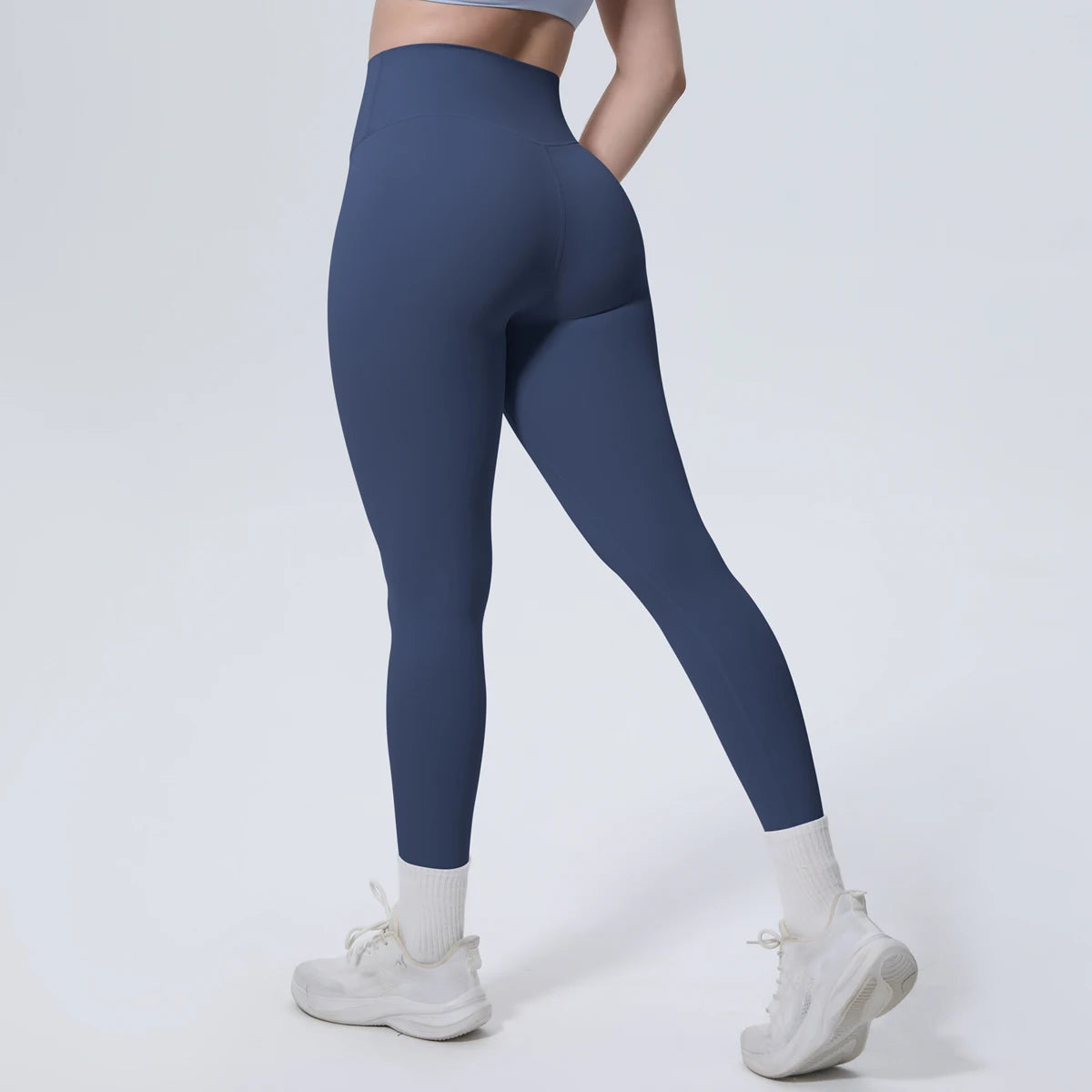 Summer Breathable Peach Buttocks Yoga Pants Solid Color High Stretch Sports Leggings Gym Push Up Outdoor Running Yoga Pants