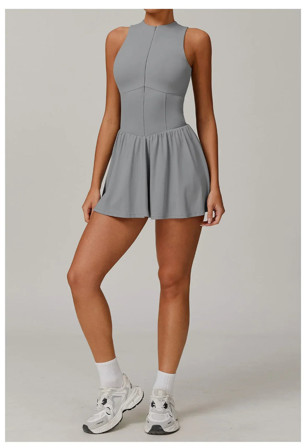 Tennis Skirt Sports Fitness Stand-up Collar Anti-light Golf Badminton Casual Fitness Workout Clothing Gym Yoga Suit for Women