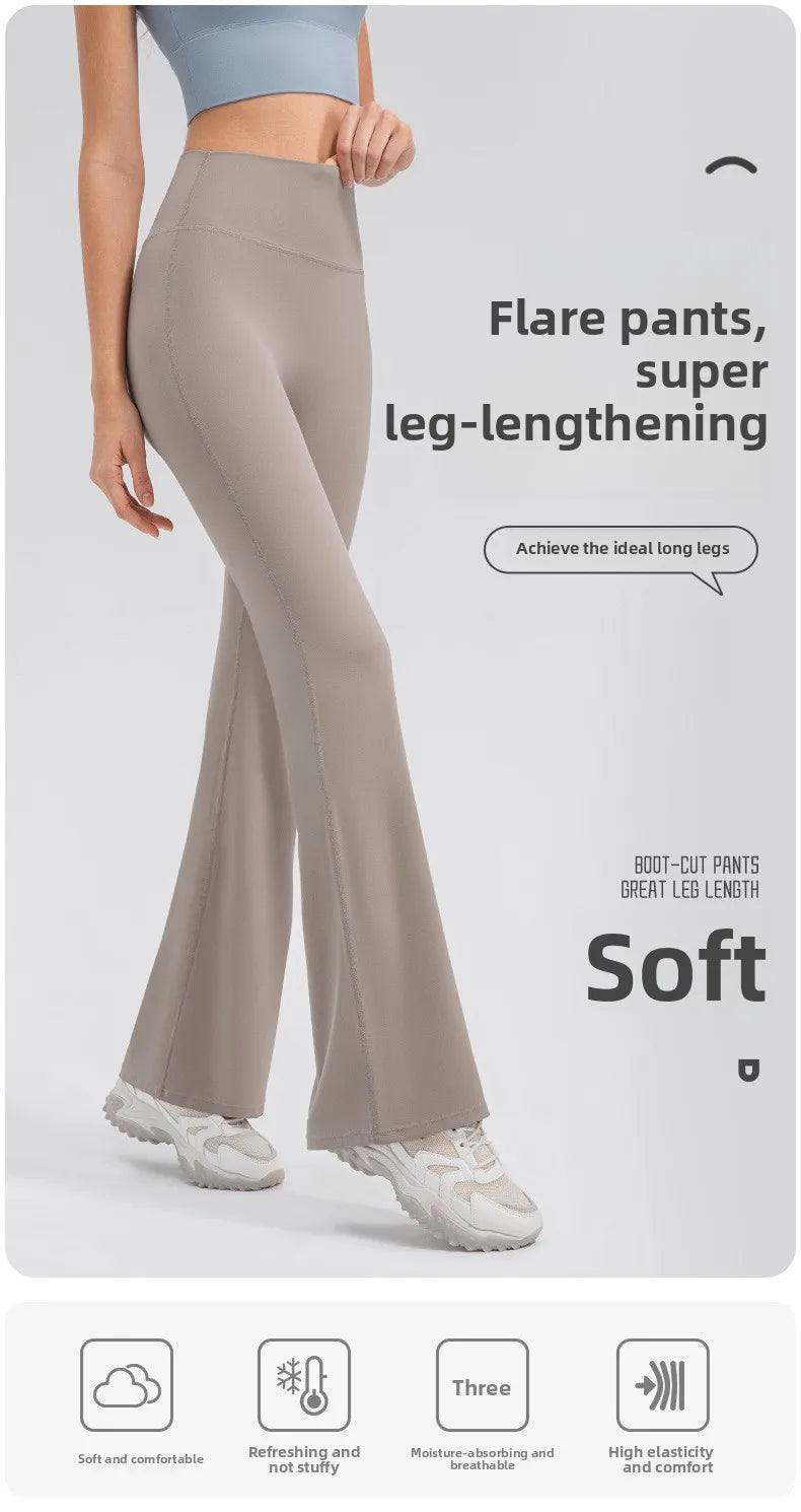 Yoga Pants Women High Waisted Yoga Pants with Pockets  Workout Flare Leggings Work Dress Pants Sports running fitness pants