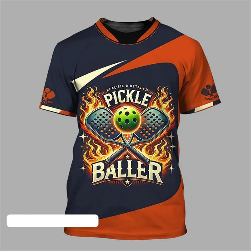 Pickleball Team Sports T-shirt For Men And Women O Neck Short Sleeve T Shirts Cool Fashion Pattern Design Trend Outdoor Tee Top