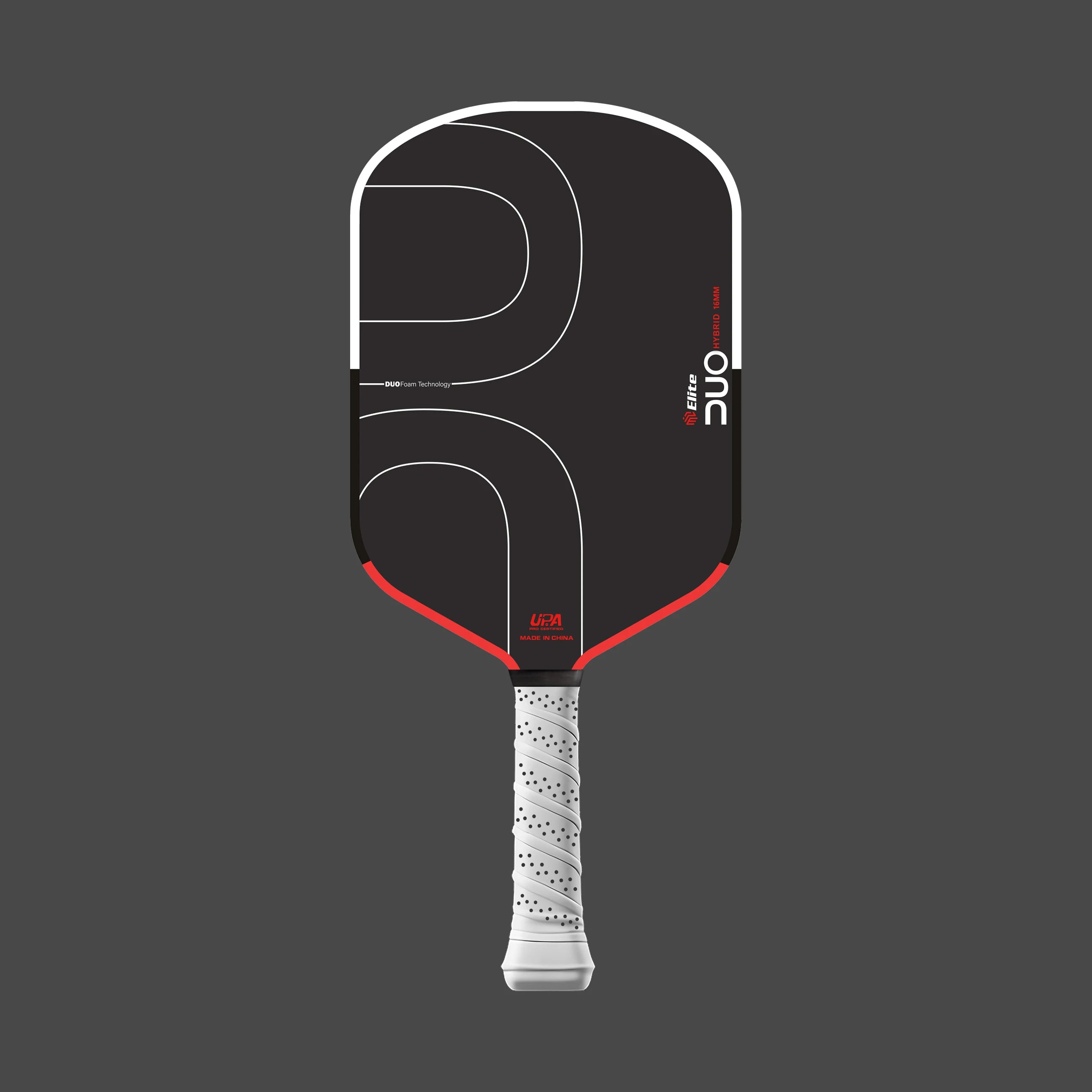 DUO-FOAM Pickleball Paddle Black Foam Core Increases Sweet Spot 3-Layer Carbon Fiber Rough Cloth pattern