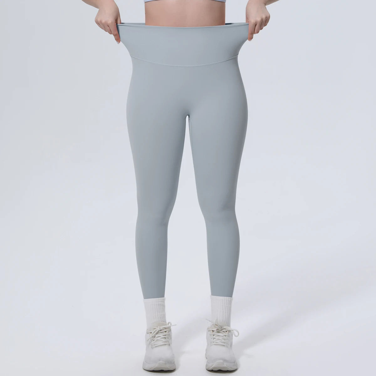 Summer Breathable Peach Buttocks Yoga Pants Solid Color High Stretch Sports Leggings Gym Push Up Outdoor Running Yoga Pants