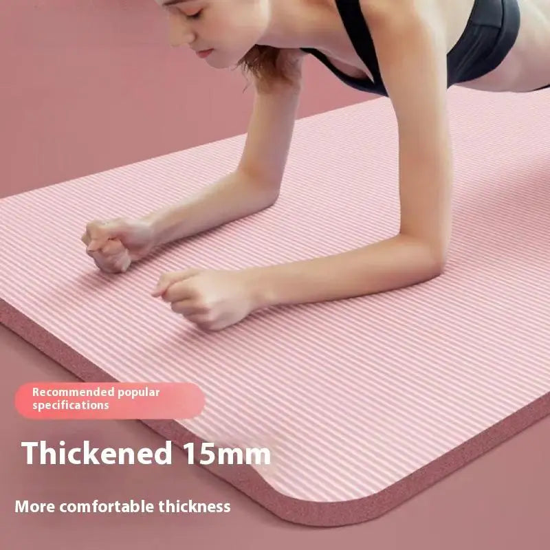 10MM Thick High-Density Non-Slip Yoga Mat for Pilates Gymnastics Home Gym Fitness Exercise Sports